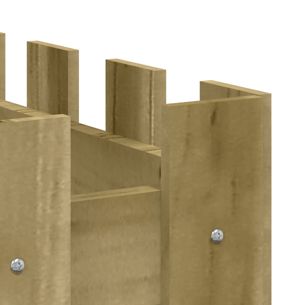 højbed med stakitdesign 100x50x50 cm imprægneret fyrretræ