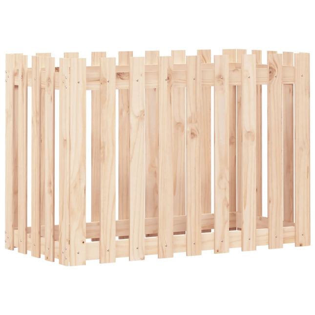 højbed med stakitdesign 100x50x70 cm massivt fyrretræ