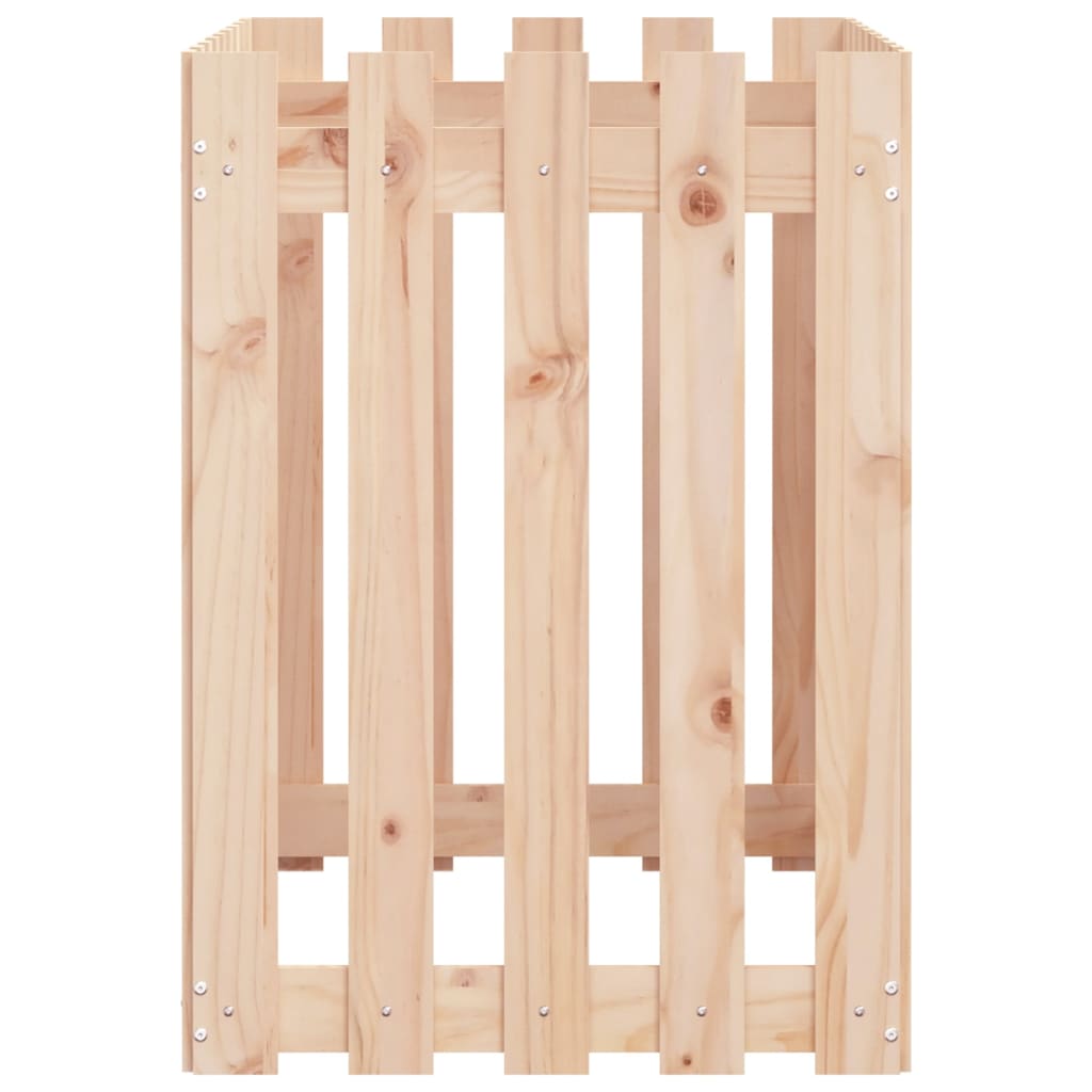 højbed med stakitdesign 100x50x70 cm massivt fyrretræ