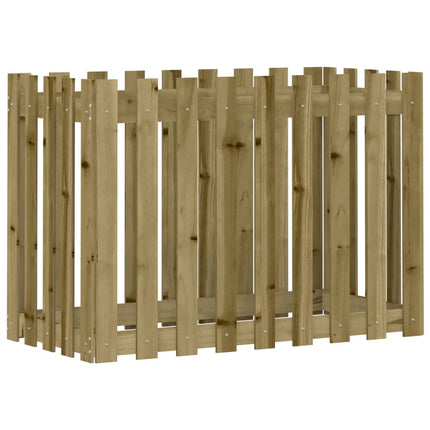 højbed med stakitdesign 100x50x70 cm imprægneret fyrretræ
