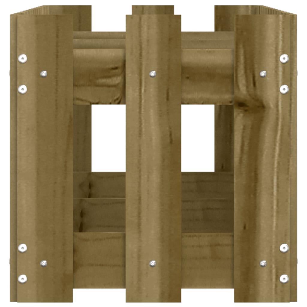 højbed med stakitdesign 150x30x30 cm imprægneret fyrretræ