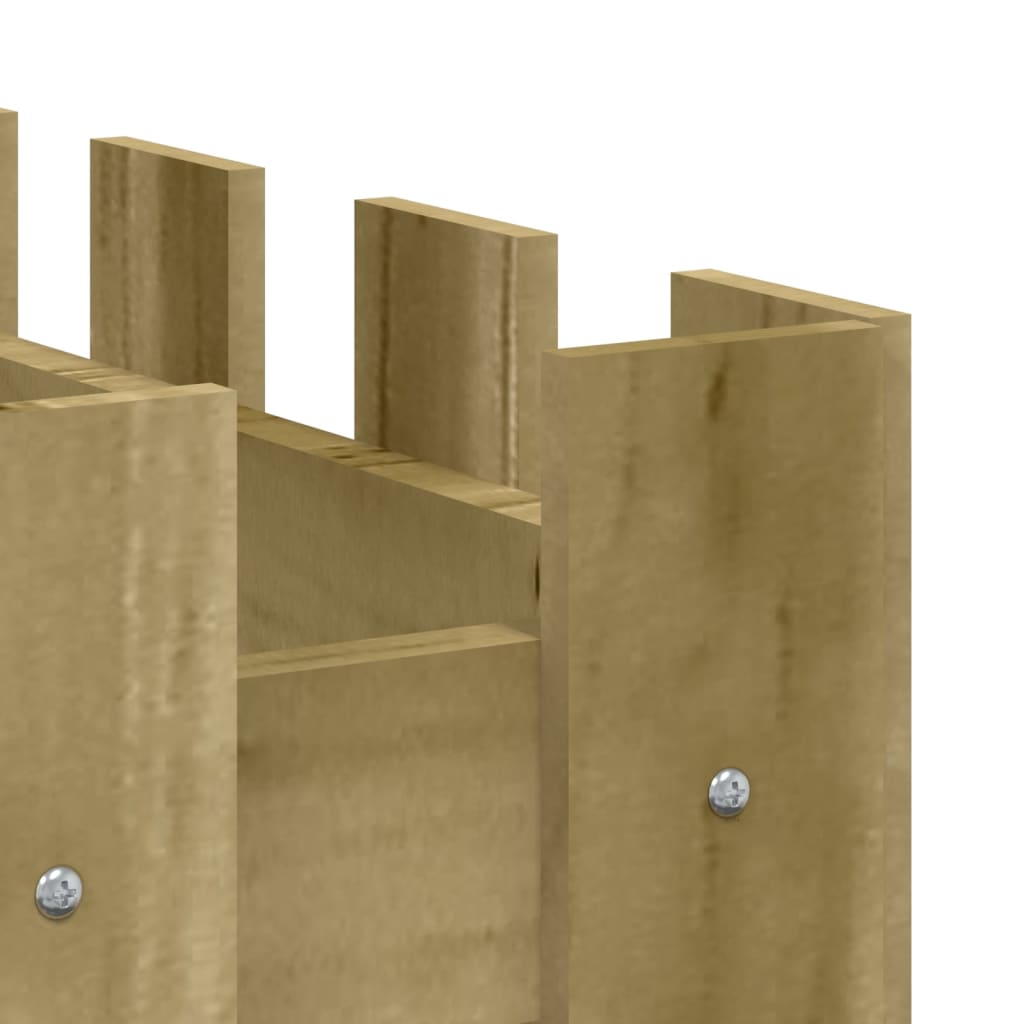 højbed med stakitdesign 150x30x30 cm imprægneret fyrretræ