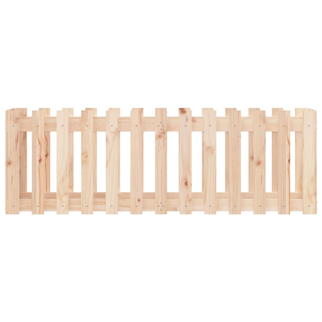 højbed med stakitdesign 150x50x50 cm massivt fyrretræ