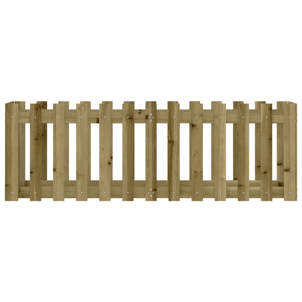 højbed med stakitdesign 150x50x50 cm imprægneret fyrretræ