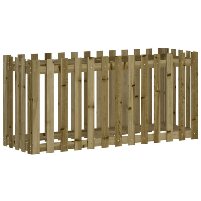 højbed med stakitdesign 150x50x70 cm imprægneret fyrretræ