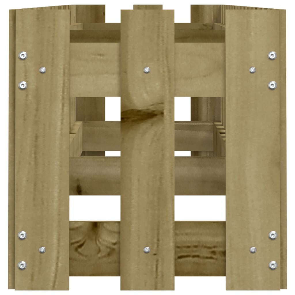 højbed med stakitdesign 200x30x30 cm imprægneret fyrretræ