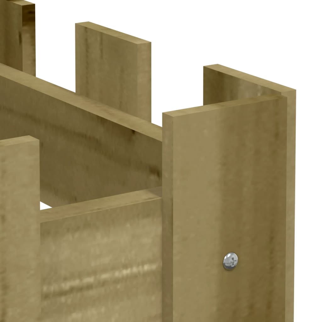 højbed med stakitdesign 200x30x30 cm imprægneret fyrretræ