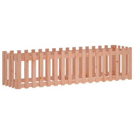 højbed med stakitdesign 200x50x50 cm massivt douglasgran
