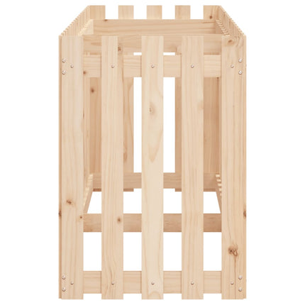 højbed med stakitdesign 200x50x70 cm massivt fyrretræ
