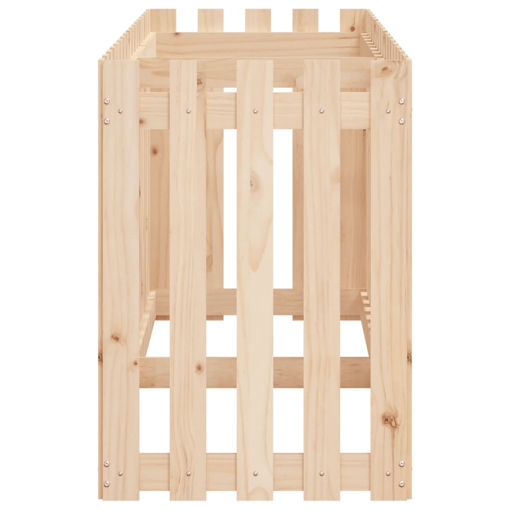 højbed med stakitdesign 200x50x70 cm massivt fyrretræ