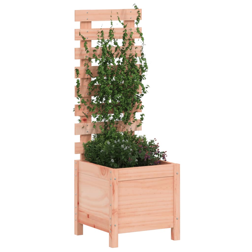 plantekasse med stativ 39x39,5x114 cm massivt douglasgran