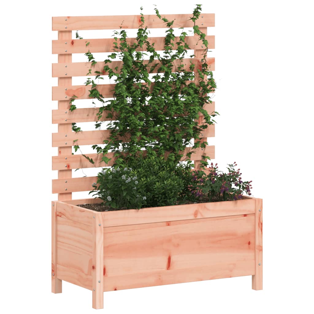 plantekasse med stativ 79x39,5x114 cm massivt douglasgran