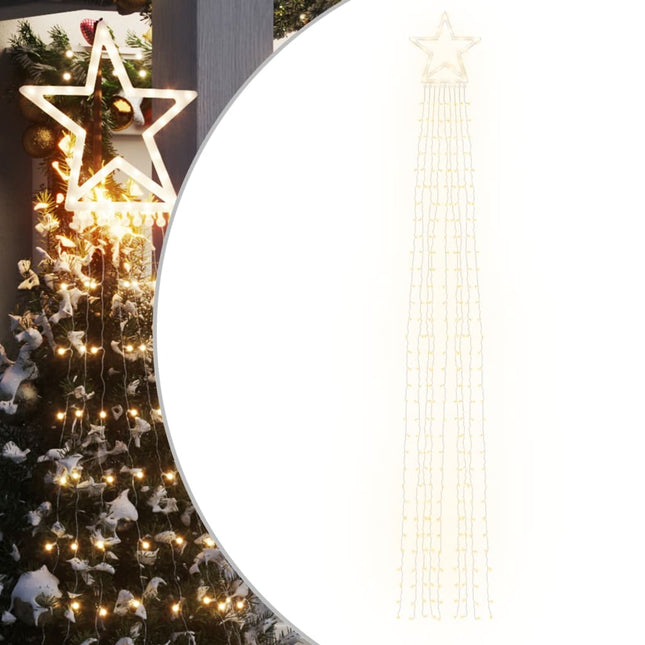 juletræslys 320 LED'er 375 cm varmt hvidt lys