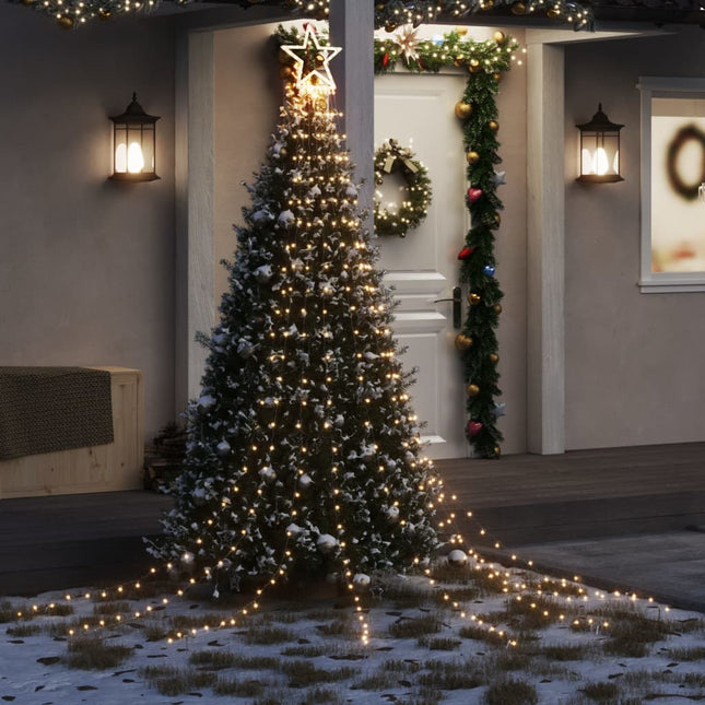 juletræslys 320 LED'er 375 cm varmt hvidt lys
