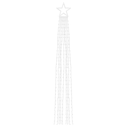juletræslys 320 LED'er 375 cm koldt hvidt lys