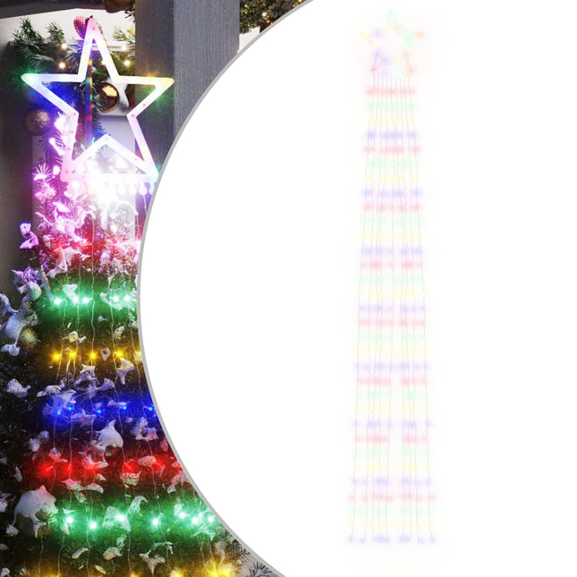 juletræslys 320 LED'er 375 cm flerfarvet lys
