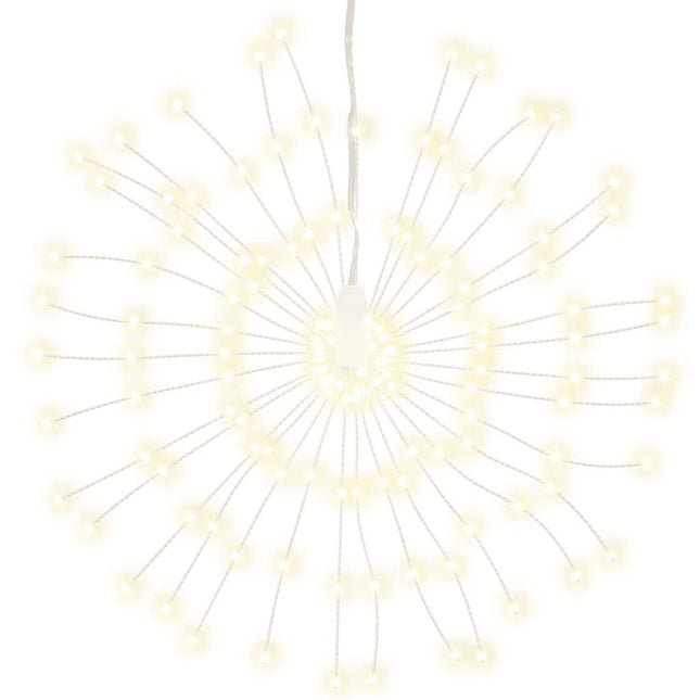 lysende starburst-dekoration 140 LED'er 17 cm varmt hvidt lys
