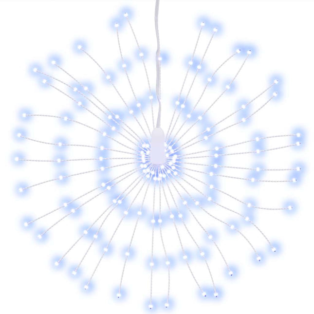 lysende starburst-dekoration 140 LED'er 17 cm koldt hvidt lys