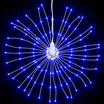 lysende starburst-dekoration 140 LED'er 17 cm koldt blåt lys