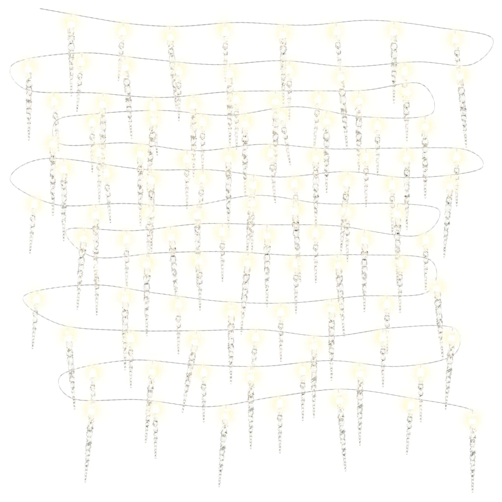 jule-istaplys 100 LED'er varm hvid 10 m akryl PVC