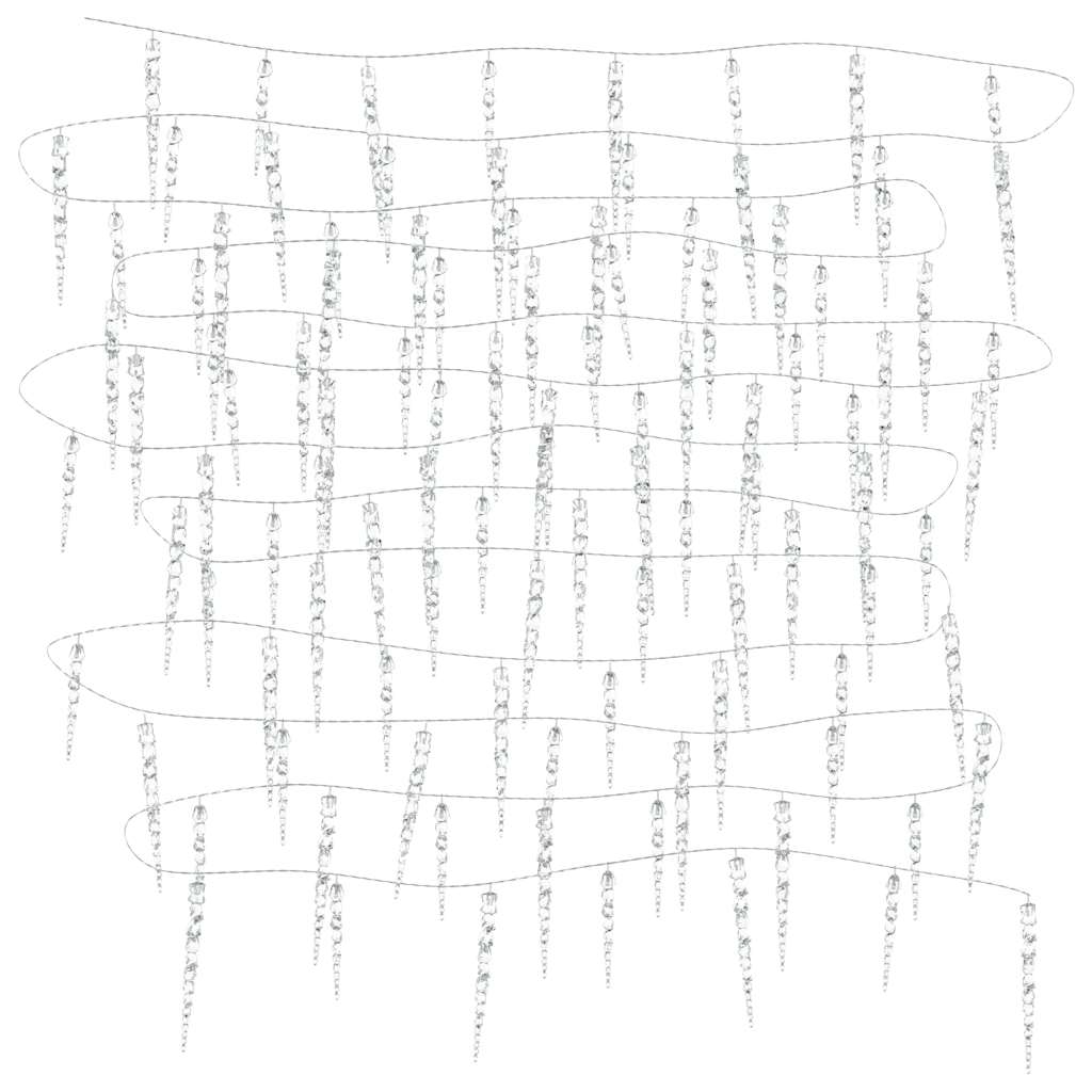 jule-istaplys 200 LED'er kold hvid 20 m akryl PVC