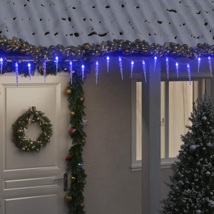 lyskæde m. istapper 200 LED'er 20 m akryl PVC blå