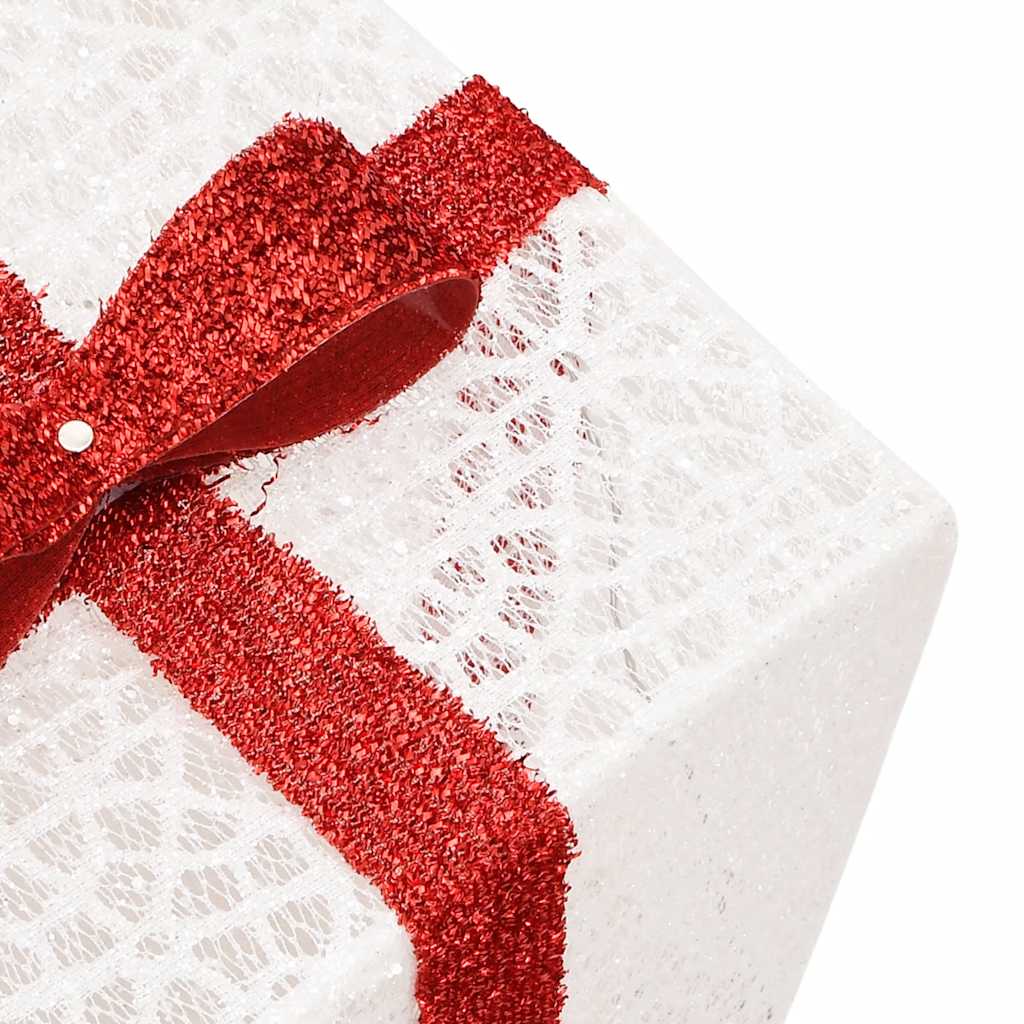 lysende julegaver 3 stk. 64 LED'er varmt hvidt lys