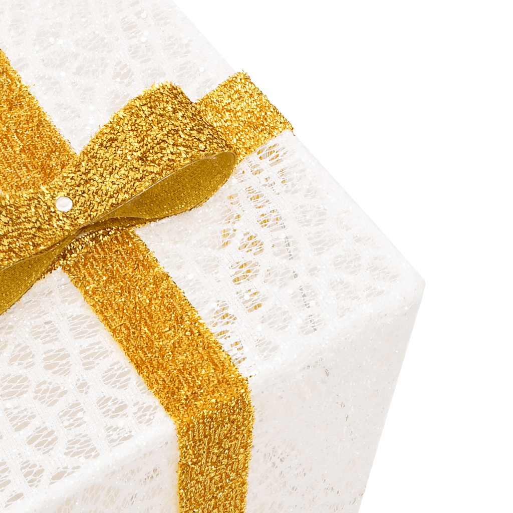 lysende julegaver 3 stk. 64 LED'er varmt hvidt lys