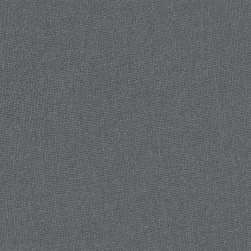 lænestol med fodskammel stof mørkegrå