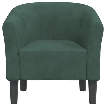lænestol velour mørkegrøn