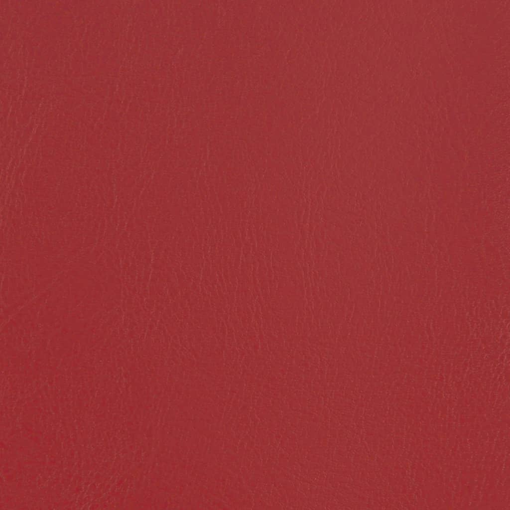 lænestol med fodskammel kunstlæder vinrød