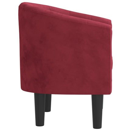 lænestol velour vinrød