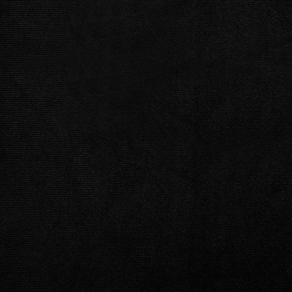 lænestol med fodskammel velour sort