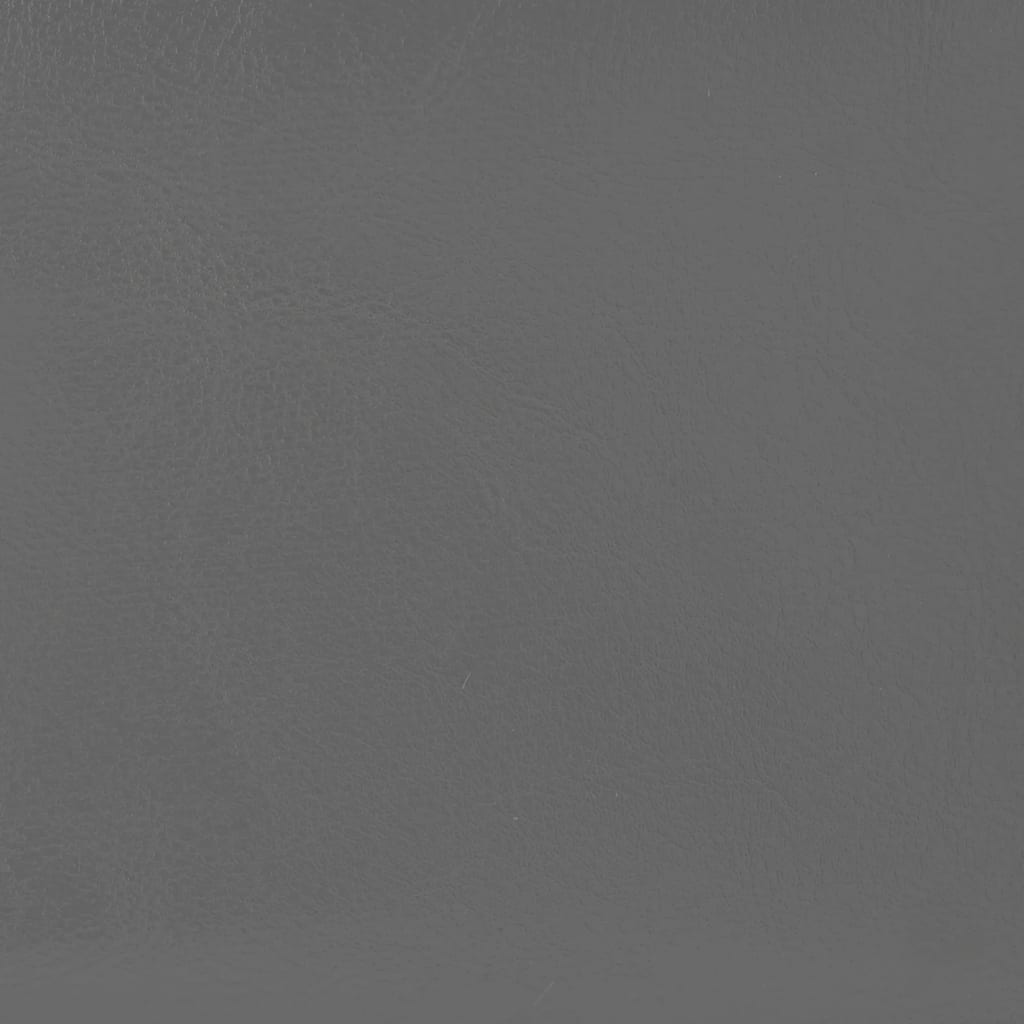 lænestol med fodskammel kunstlæder grå