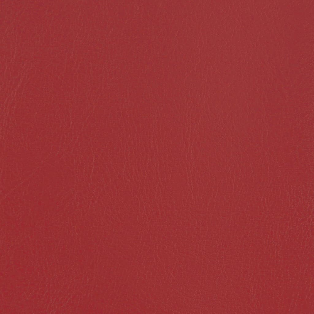 lænestol med fodskammel kunstlæder vinrød