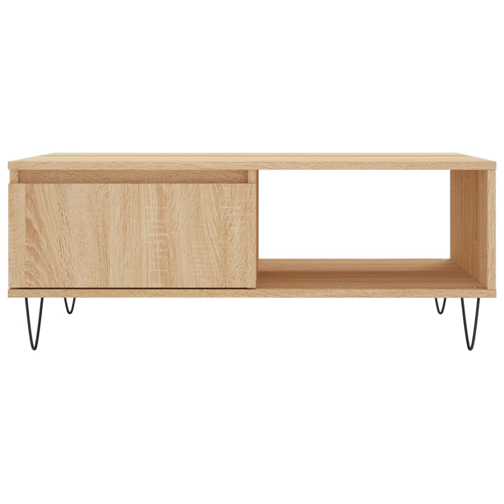 sofabord 90x60x35 cm konstrueret træ sonoma-eg