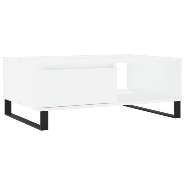 sofabord 90x60x35 cm konstrueret træ hvid