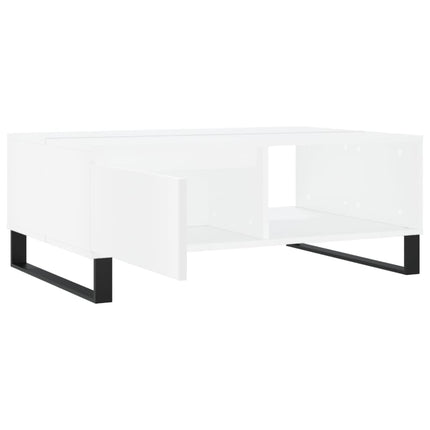 sofabord 90x60x35 cm konstrueret træ hvid