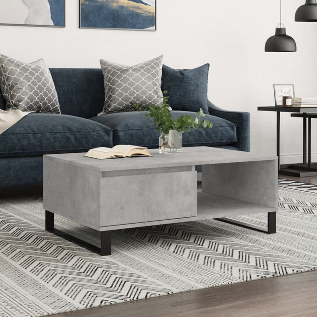 sofabord 90x60x35 cm konstrueret træ betongrå