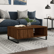 sofabord 90x60x35 cm konstrueret træ brun egetræsfarve