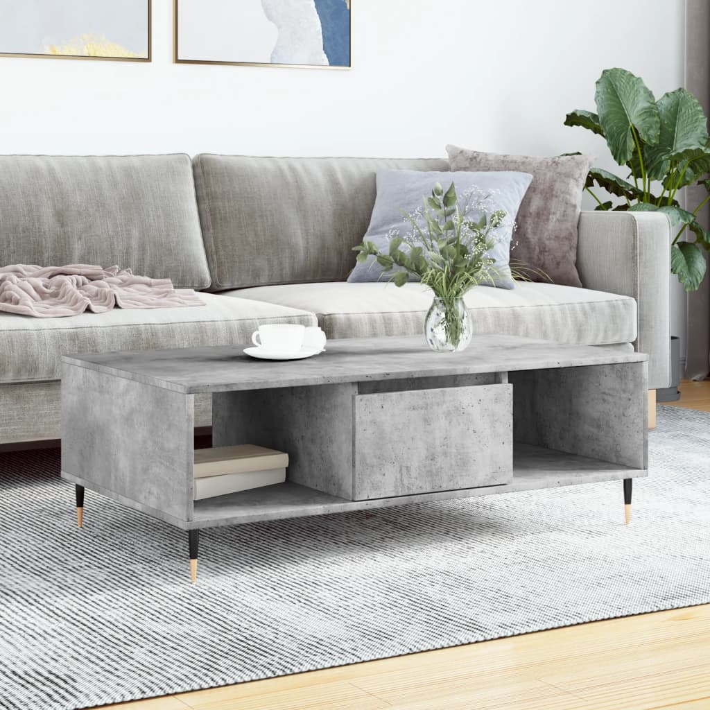 sofabord 104x60x35 cm konstrueret træ betongrå