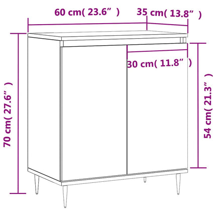 skænk 60x35x70 cm konstrueret træ sonoma-eg