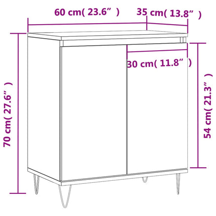 skænk 60x35x70 cm konstrueret træ betongrå