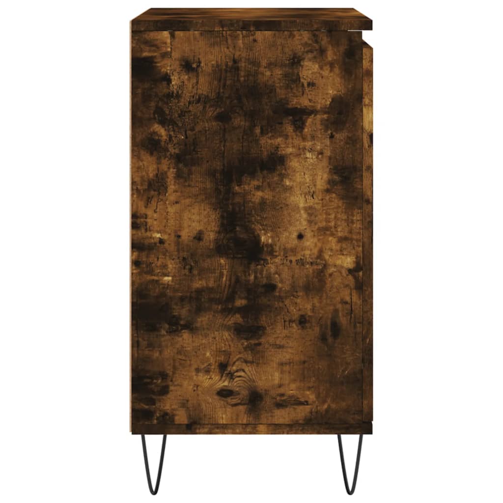 skænk 60x35x70 cm konstrueret træ røget egetræsfarve