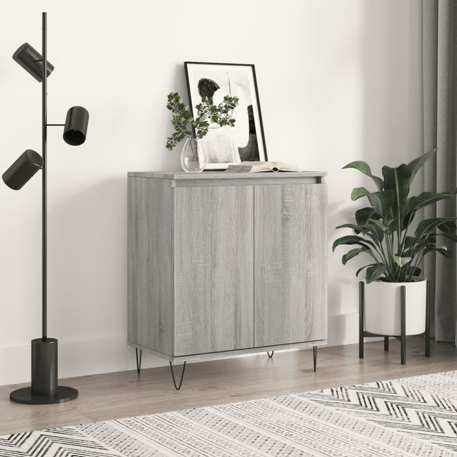skænk 60x35x70 cm konstrueret træ grå sonoma-eg