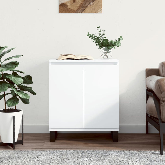 skænk 60x35x70 cm konstrueret træ hvid