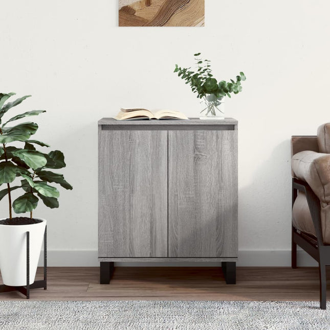 skænk 60x35x70 cm konstrueret træ grå sonoma-eg
