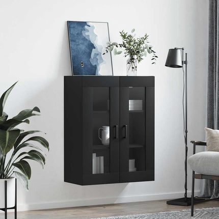 væghængt skab 69,5x34x90 cm sort