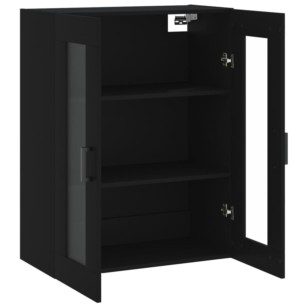 væghængt skab 69,5x34x90 cm sort