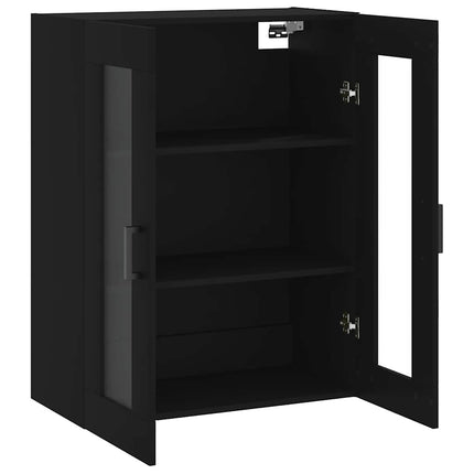 væghængt skab 69,5x34x90 cm sort